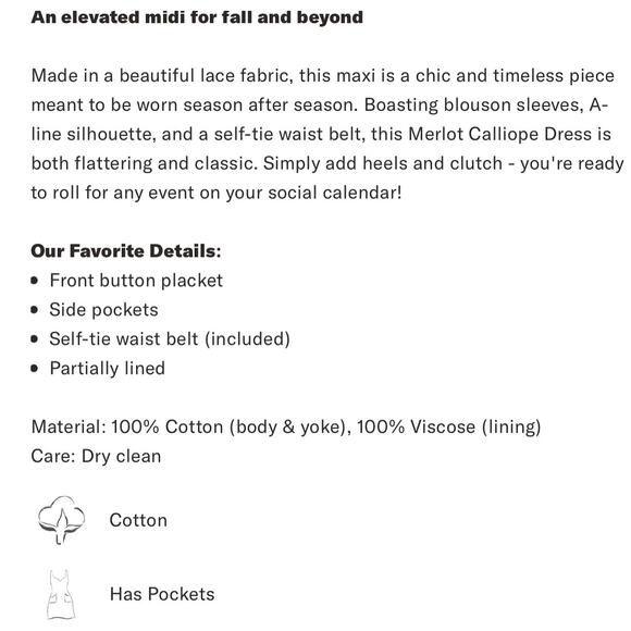 TUCKERNUCK Merlot Lace Calliope Dress NWT Size Small - Picture 9 of 12